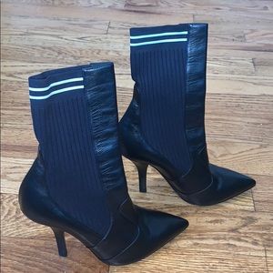 Fendi Rockoko Mid-Calf Boots size 7.5